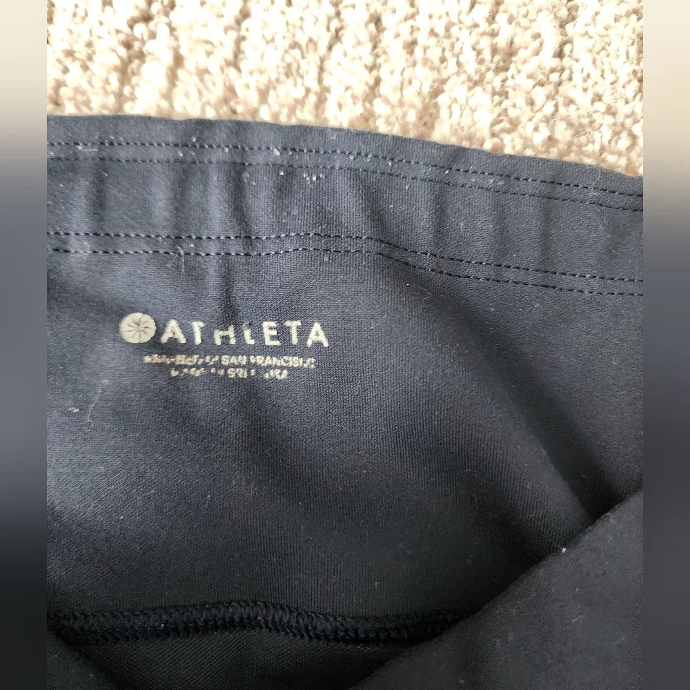 Athleta All In Navy Tights Leggings Size Small With Stash Pockets - Picture 4 of 8